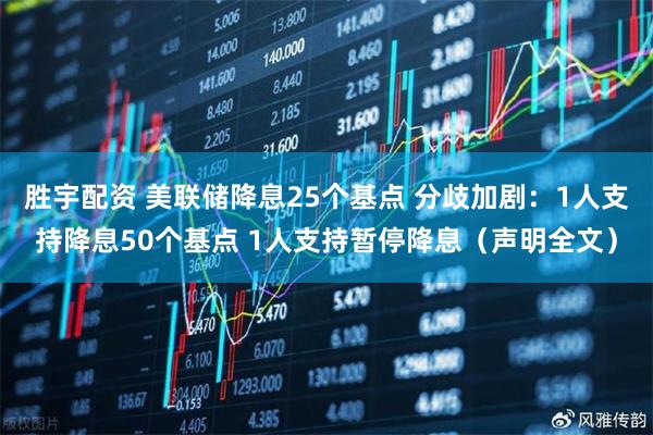 胜宇配资 美联储降息25个基点 分歧加剧：1人支持降息50个基点 1人支持暂停降息（声明全文）