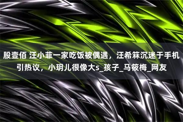 股壹佰 汪小菲一家吃饭被偶遇，汪希箖沉迷于手机引热议，小玥儿很像大s_孩子_马筱梅_网友